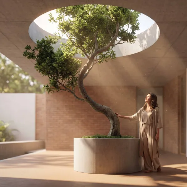 Sky Oculus circular architectural opening on the terrace
